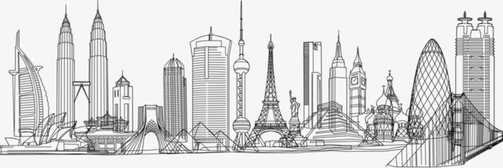 簡筆畫建筑圖片免費(fèi)下載_高清PNG素材_圖精靈 上海